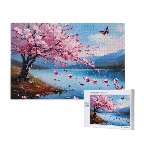 Puzzle 500 Teile Baum Klassische Puzzles für Erwachsene See Anspruchsvolles und Lustig Kreatives Unterhaltungsspiel, Holzpuzzle für Erwachsene Als Geburtstags und Feiertage Geschenk fur Frauen 2T-68 von Tamalsj