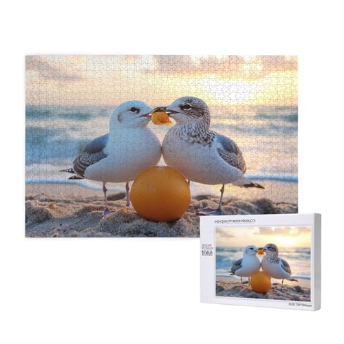 Puzzle 500 Teile Bird Klassische Puzzles für Erwachsene Sonnenuntergang Anspruchsvolles und Lustig Kreatives Unterhaltungsspiel, Holzpuzzle für Erwachsene Als Feiertage Geschenk fur Frauen 2T-826 von Tamalsj