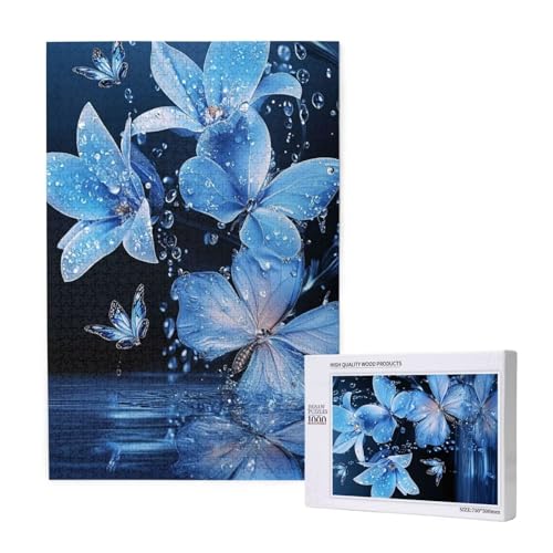 Puzzle 500 Teile Blume Klassische Puzzles für Erwachsene Blau Anspruchsvolles und Lustig Kreatives Unterhaltungsspiel,Holzpuzzle für Erwachsene Als Geburtstags Feiertage Geschenk fur Frauen 2T-1464 Puzzle 500 Teile Blume Klassische Puzzles für Erwachsene Blau Anspruchsvolles und Lustig Kreatives Unterhaltungsspiel,Holzpuzzle für Erwachsene Als Geburtstags Feiertage Geschenk fur Frauen 2T-1464 von Tamalsj