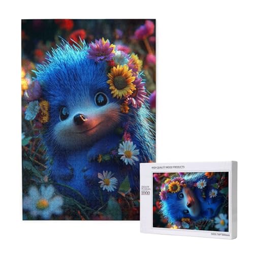 Puzzle 500 Teile Blume Klassische Puzzles für Erwachsene Igel Anspruchsvolles und Lustig Kreatives Unterhaltungsspiel,Holzpuzzle für Erwachsene Als Geburtstags Feiertage Geschenk fur Frauen 2T-1370 von Tamalsj