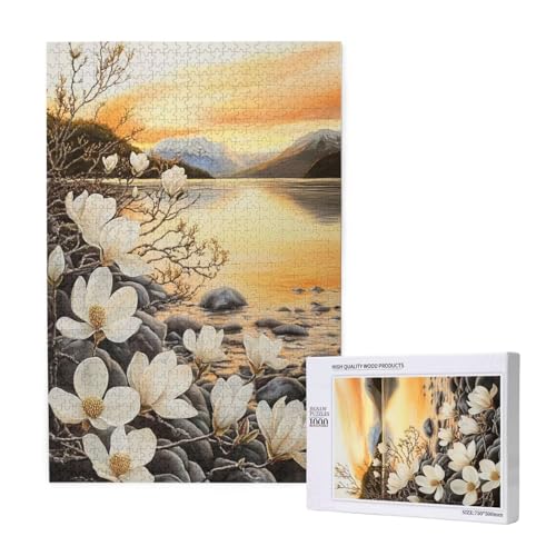 Puzzle 500 Teile Blume Klassische Puzzles für Erwachsene See Anspruchsvolles und Lustig Kreatives Unterhaltungsspiel,Holzpuzzle für Erwachsene Als Geburtstags und Feiertage Geschenk fur Frauen 2T-1183 von Tamalsj