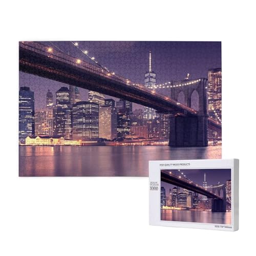 Puzzle 500 Teile Brooklyn Klassische Puzzles für Erwachsene Brücke Anspruchsvolles und Lustig Kreatives Unterhaltungsspiel, Holzpuzzle für Erwachsene Als Feiertage Geschenk fur Frauen 2T-630 Puzzle 500 Teile Brooklyn Klassische Puzzles für Erwachsene Brücke Anspruchsvolles und Lustig Kreatives Unterhaltungsspiel, Holzpuzzle für Erwachsene Als Feiertage Geschenk fur Frauen 2T-630 von Tamalsj