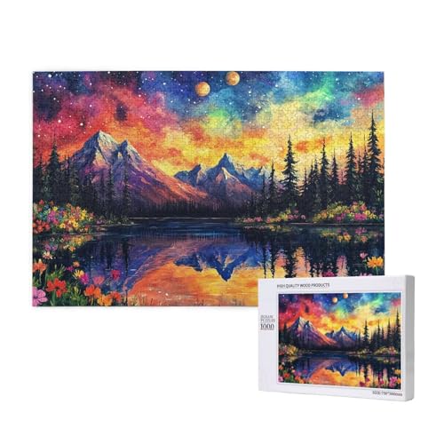 Puzzle 500 Teile Bunt Klassische Puzzles für Erwachsene Landschaft Anspruchsvolles und Lustig Kreatives Unterhaltungsspiel, Holzpuzzle für Erwachsene Als Feiertage Geschenk fur Frauen 2T-987 von Tamalsj