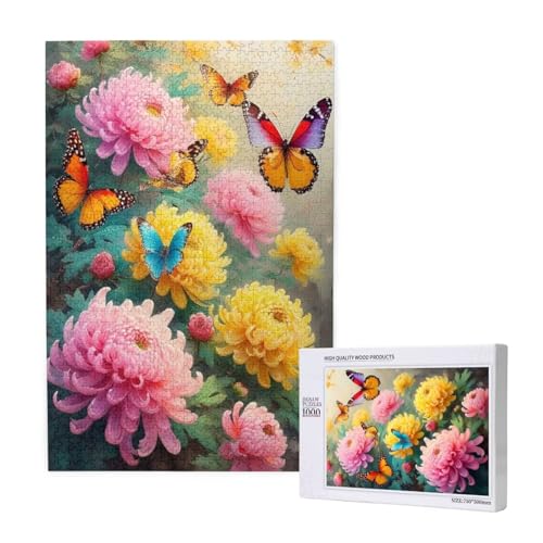 Puzzle 500 Teile Chrysantheme Klassische Puzzles für Erwachsene Schmetterling Entspannen und Lustig Kreatives Unterhaltungsspiel,Holzpuzzle für Erwachsene Als Feiertage Geschenk fur Frauen 2T-1624 Puzzle 500 Teile Chrysantheme Klassische Puzzles für Erwachsene Schmetterling Entspannen und Lustig Kreatives Unterhaltungsspiel,Holzpuzzle für Erwachsene Als Feiertage Geschenk fur Frauen 2T-1624 von Tamalsj