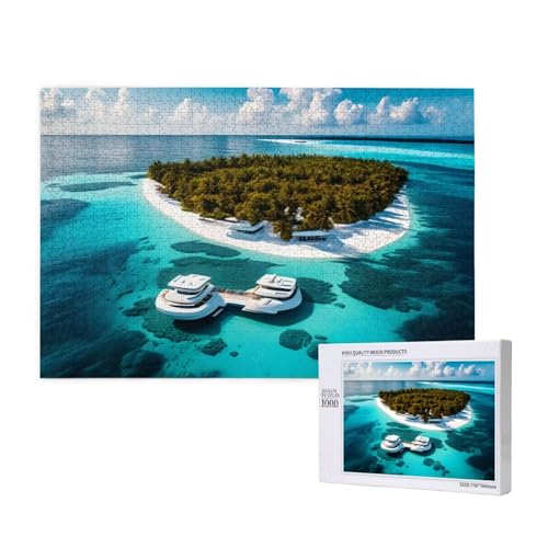 Puzzle 500 Teile Insel Klassische Puzzles für Erwachsene Landschaft Anspruchsvolles und Lustig Kreatives Unterhaltungsspiel, Holzpuzzle für Erwachsene Als Feiertage Geschenk fur Frauen 2T-29 von Tamalsj
