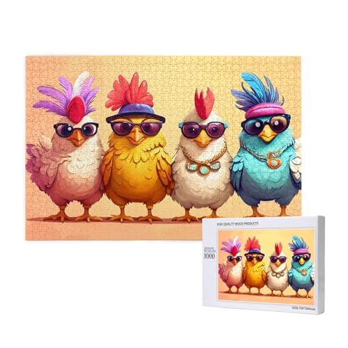 Puzzle 500 Teile Karikatur Klassische Puzzles für Erwachsene Huhn Anspruchsvolles und Lustig Kreatives Unterhaltungsspiel, Holzpuzzle für Erwachsene Als Geburtstags Feiertage Geschenk fur Frauen 2T-30 Puzzle 500 Teile Karikatur Klassische Puzzles für Erwachsene Huhn Anspruchsvolles und Lustig Kreatives Unterhaltungsspiel, Holzpuzzle für Erwachsene Als Geburtstags Feiertage Geschenk fur Frauen 2T-30 von Tamalsj