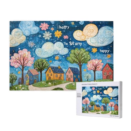 Puzzle 500 Teile Karikatur Klassische Puzzles für Erwachsene Kleine Stadt Anspruchsvolles und Lustig Kreatives Unterhaltungsspiel, Holzpuzzle für Erwachsene Als Feiertage Geschenk fur Frauen 2T-160 Puzzle 500 Teile Karikatur Klassische Puzzles für Erwachsene Kleine Stadt Anspruchsvolles und Lustig Kreatives Unterhaltungsspiel, Holzpuzzle für Erwachsene Als Feiertage Geschenk fur Frauen 2T-160 von Tamalsj