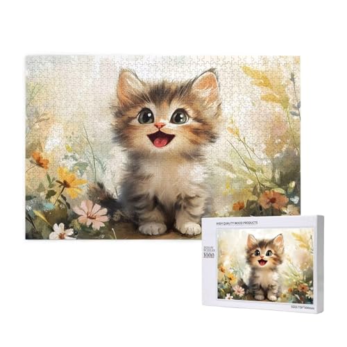 Puzzle 500 Teile Katze Klassische Puzzles für Erwachsene Blume Anspruchsvolles und Lustig Kreatives Unterhaltungsspiel,Holzpuzzle für Erwachsene Als Geburtstags Feiertage Geschenk fur Frauen 2T-951 Puzzle 500 Teile Katze Klassische Puzzles für Erwachsene Blume Anspruchsvolles und Lustig Kreatives Unterhaltungsspiel,Holzpuzzle für Erwachsene Als Geburtstags Feiertage Geschenk fur Frauen 2T-951 von Tamalsj