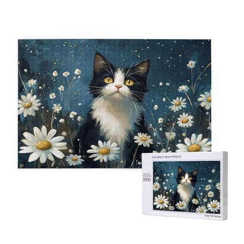 Puzzle 500 Teile Katze Klassische Puzzles für Erwachsene Gänseblümchen Anspruchsvolles und Lustig Kreatives Unterhaltungsspiel, Holzpuzzle für Erwachsene Als Feiertage Geschenk fur Frauen 2T-1001 Puzzle 500 Teile Katze Klassische Puzzles für Erwachsene Gänseblümchen Anspruchsvolles und Lustig Kreatives Unterhaltungsspiel, Holzpuzzle für Erwachsene Als Feiertage Geschenk fur Frauen 2T-1001 von Tamalsj