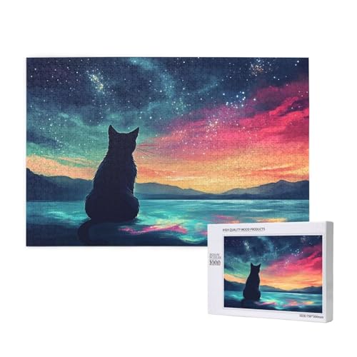 Puzzle 500 Teile Katze Klassische Puzzles für Erwachsene Sternenhimmel Anspruchsvolles und Lustig Kreatives Unterhaltungsspiel, Holzpuzzle für Erwachsene Als Feiertage Geschenk fur Frauen 2T-288 Puzzle 500 Teile Katze Klassische Puzzles für Erwachsene Sternenhimmel Anspruchsvolles und Lustig Kreatives Unterhaltungsspiel, Holzpuzzle für Erwachsene Als Feiertage Geschenk fur Frauen 2T-288 von Tamalsj