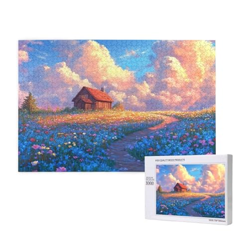 Puzzle 500 Teile Landschaft Klassische Puzzles für Erwachsene Kabine Anspruchsvolles und Lustig Kreatives Unterhaltungsspiel, Holzpuzzle für Erwachsene Als Feiertage Geschenk fur Frauen 2T-149 von Tamalsj