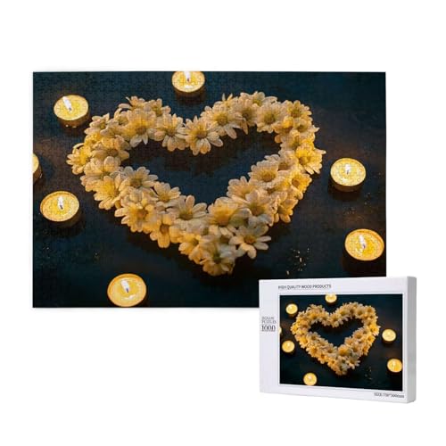 Puzzle 500 Teile Liebe Klassische Puzzles für Erwachsene Blume Anspruchsvolles und Lustig Kreatives Unterhaltungsspiel,Holzpuzzle für Erwachsene Als Geburtstags Feiertage Geschenk fur Frauen 2T-466 von Tamalsj