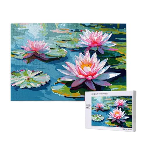 Puzzle 500 Teile Lotus Klassische Puzzles für Erwachsene See Anspruchsvolles und Lustig Kreatives Unterhaltungsspiel, Holzpuzzle für Erwachsene Als Geburtstags und Feiertage Geschenk fur Frauen 2T-4 Puzzle 500 Teile Lotus Klassische Puzzles für Erwachsene See Anspruchsvolles und Lustig Kreatives Unterhaltungsspiel, Holzpuzzle für Erwachsene Als Geburtstags und Feiertage Geschenk fur Frauen 2T-4 von Tamalsj