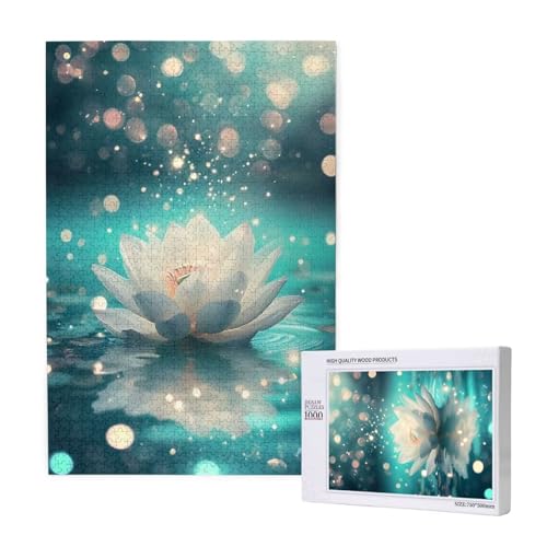 Puzzle 500 Teile Lotus Klassische Puzzles für Erwachsene Traum Anspruchsvolles und Lustig Kreatives Unterhaltungsspiel, Holzpuzzle für Erwachsene Als Geburtstags Feiertage Geschenk fur Frauen 2T-1564 von Tamalsj