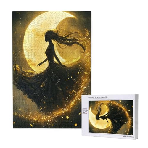 Puzzle 500 Teile Mond Klassische Puzzles für Erwachsene Frau Anspruchsvolles und Lustig Kreatives Unterhaltungsspiel,Holzpuzzle für Erwachsene Als Geburtstags und Feiertage Geschenk fur Frauen 2T-1923 von Tamalsj