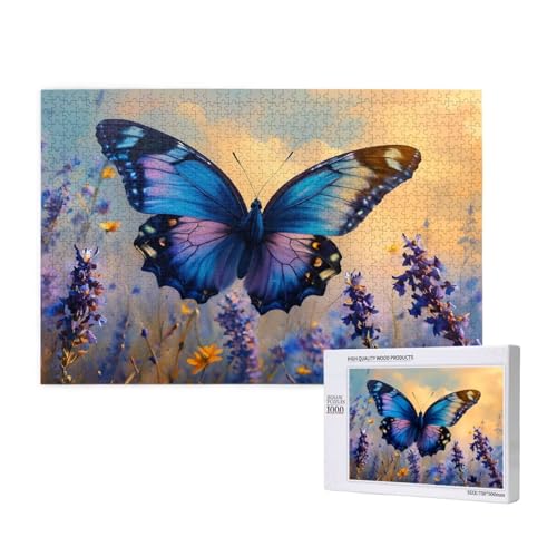 Puzzle 500 Teile Schmetterling Klassische Puzzles für Erwachsene Blume Anspruchsvolles und Lustig Kreatives Unterhaltungsspiel, Holzpuzzle für Erwachsene Als Feiertage Geschenk fur Frauen 2T-43 von Tamalsj