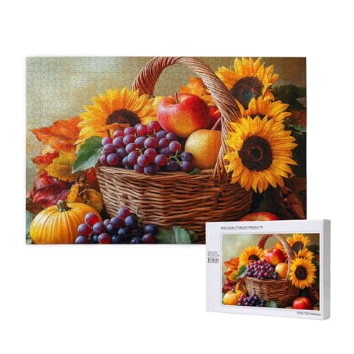 Puzzle 500 Teile Sonnenblume Klassische Puzzles für Erwachsene Obst Anspruchsvolles und Lustig Kreatives Unterhaltungsspiel, Holzpuzzle für Erwachsene Als Feiertage Geschenk fur Frauen 2T-1052 Puzzle 500 Teile Sonnenblume Klassische Puzzles für Erwachsene Obst Anspruchsvolles und Lustig Kreatives Unterhaltungsspiel, Holzpuzzle für Erwachsene Als Feiertage Geschenk fur Frauen 2T-1052 von Tamalsj
