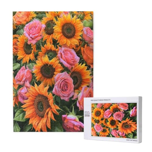Puzzle 500 Teile Sonnenblume Klassische Puzzles für Erwachsene Rose Anspruchsvolles und Lustig Kreatives Unterhaltungsspiel, Holzpuzzle für Erwachsene Als Feiertage Geschenk fur Frauen 2T-1681 Puzzle 500 Teile Sonnenblume Klassische Puzzles für Erwachsene Rose Anspruchsvolles und Lustig Kreatives Unterhaltungsspiel, Holzpuzzle für Erwachsene Als Feiertage Geschenk fur Frauen 2T-1681 von Tamalsj