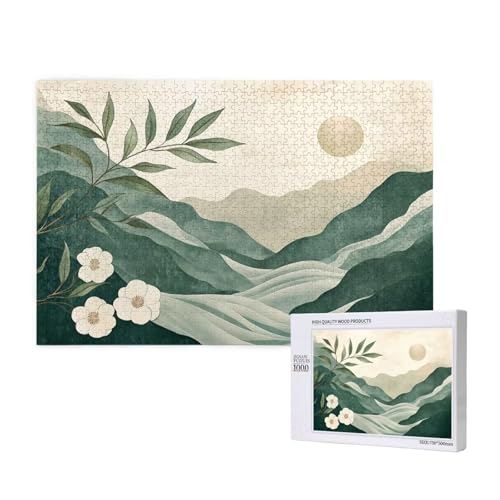 Puzzle 500 Teile Sonnenuntergang Klassische Puzzles für Erwachsene Berg Anspruchsvolles und Lustig Kreatives Unterhaltungsspiel, Holzpuzzle für Erwachsene Als Feiertage Geschenk fur Frauen 2T-287 von Tamalsj