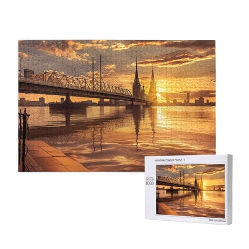 Puzzle 500 Teile Sonnenuntergang Klassische Puzzles für Erwachsene Brücke Anspruchsvolles und Lustig Kreatives Unterhaltungsspiel, Holzpuzzle für Erwachsene Als Feiertage Geschenk fur Frauen 2T-857 Puzzle 500 Teile Sonnenuntergang Klassische Puzzles für Erwachsene Brücke Anspruchsvolles und Lustig Kreatives Unterhaltungsspiel, Holzpuzzle für Erwachsene Als Feiertage Geschenk fur Frauen 2T-857 von Tamalsj