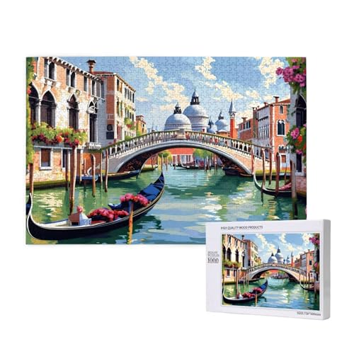 Puzzle 500 Teile Venedig Klassische Puzzles für Erwachsene Brücke Anspruchsvolles und Lustig Kreatives Unterhaltungsspiel, Holzpuzzle für Erwachsene Als Geburtstags Feiertage Geschenk fur Frauen 2T-9 Puzzle 500 Teile Venedig Klassische Puzzles für Erwachsene Brücke Anspruchsvolles und Lustig Kreatives Unterhaltungsspiel, Holzpuzzle für Erwachsene Als Geburtstags Feiertage Geschenk fur Frauen 2T-9 von Tamalsj
