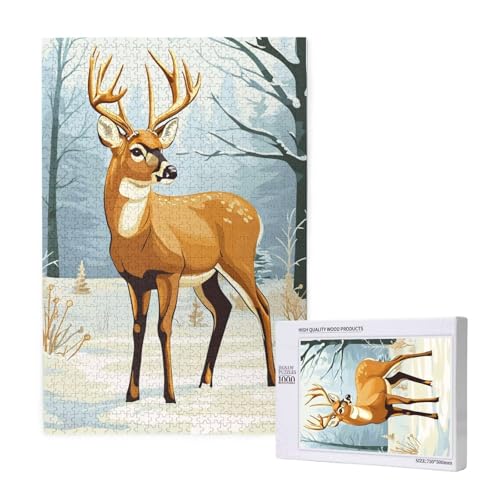 Puzzle 500 Teile Winter Klassische Puzzles für Erwachsene REH Anspruchsvolles und Lustig Kreatives Unterhaltungsspiel,Holzpuzzle für Erwachsene Als Geburtstags Feiertage Geschenk fur Frauen 2T-1219 Puzzle 500 Teile Winter Klassische Puzzles für Erwachsene REH Anspruchsvolles und Lustig Kreatives Unterhaltungsspiel,Holzpuzzle für Erwachsene Als Geburtstags Feiertage Geschenk fur Frauen 2T-1219 von Tamalsj