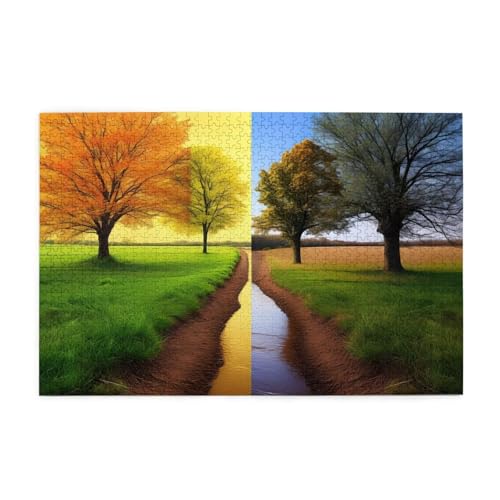 Puzzle 5000 Teile Baum, Vier Jahreszeiten Holz XXL Puzzle Erwachsene mit Schachtel und Poster, Schwierige, Herausfordernde und Interessant Spiele für Anfänger, Frauen Wohndekoration Geschenke 1T-2085 Puzzle 5000 Teile Baum, Vier Jahreszeiten Holz XXL Puzzle Erwachsene mit Schachtel und Poster, Schwierige, Herausfordernde und Interessant Spiele für Anfänger, Frauen Wohndekoration Geschenke 1T-2085 von Tamalsj