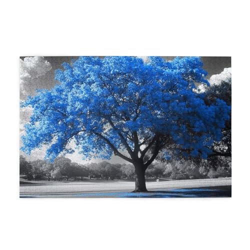 Puzzle 5000 Teile Blauer Baum, Landschaft Holz XXL Puzzle Erwachsene mit Schachtel und Poster, Schwierige, Herausfordernde und Interessant Spiele für Anfänger, Frauen Wohndekoration Geschenke 1T-159 Puzzle 5000 Teile Blauer Baum, Landschaft Holz XXL Puzzle Erwachsene mit Schachtel und Poster, Schwierige, Herausfordernde und Interessant Spiele für Anfänger, Frauen Wohndekoration Geschenke 1T-159 von Tamalsj