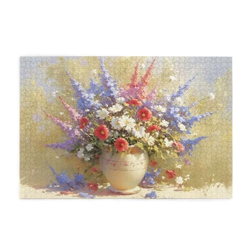 Puzzle 5000 Teile Blume, Ästhetisch Holz XXL Puzzle Erwachsene mit Schachtel und Poster, Schwierige, Herausfordernde und Interessant Spiele für Anfänger, Männer/Frauen Wohndekoration Geschenke 1T-1177 von Tamalsj