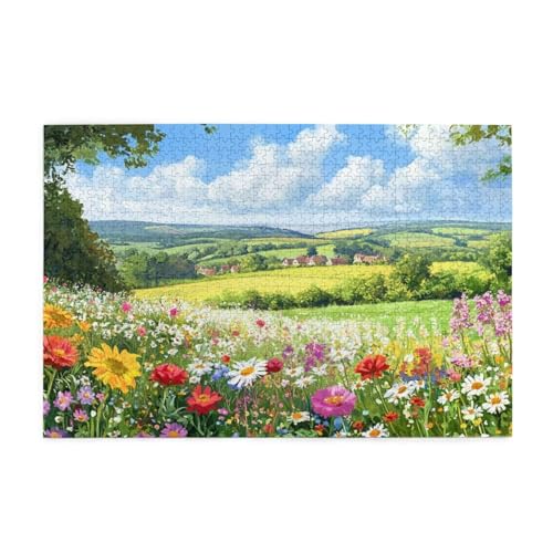 Puzzle 5000 Teile Blume, Landschaft Holz XXL Puzzle Erwachsene mit Schachtel und Poster, Schwierige, Herausfordernde und Interessant Spiele für Anfänger, Männer/Frauen Wohndekoration Geschenke 1T-108 Puzzle 5000 Teile Blume, Landschaft Holz XXL Puzzle Erwachsene mit Schachtel und Poster, Schwierige, Herausfordernde und Interessant Spiele für Anfänger, Männer/Frauen Wohndekoration Geschenke 1T-108 von Tamalsj