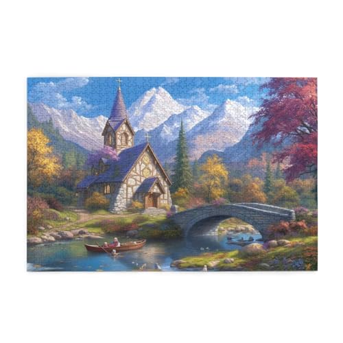 Puzzle 5000 Teile Brücke, Landschaft Holz XXL Puzzle Erwachsene mit Schachtel und Poster, Schwierige, Herausfordernde und Interessant Spiele für Anfänger, Frauen Wohndekoration Geschenke 1T-1172 Puzzle 5000 Teile Brücke, Landschaft Holz XXL Puzzle Erwachsene mit Schachtel und Poster, Schwierige, Herausfordernde und Interessant Spiele für Anfänger, Frauen Wohndekoration Geschenke 1T-1172 von Tamalsj