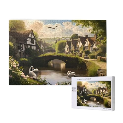 Puzzle 5000 Teile Brücke Klassische Puzzles für Erwachsene Kleine Stadt Anspruchsvolles und Lustig Kreatives Unterhaltungsspiel, Holzpuzzle für Erwachsene Als Feiertage Geschenk fur Frauen 2T-62 Puzzle 5000 Teile Brücke Klassische Puzzles für Erwachsene Kleine Stadt Anspruchsvolles und Lustig Kreatives Unterhaltungsspiel, Holzpuzzle für Erwachsene Als Feiertage Geschenk fur Frauen 2T-62 von Tamalsj
