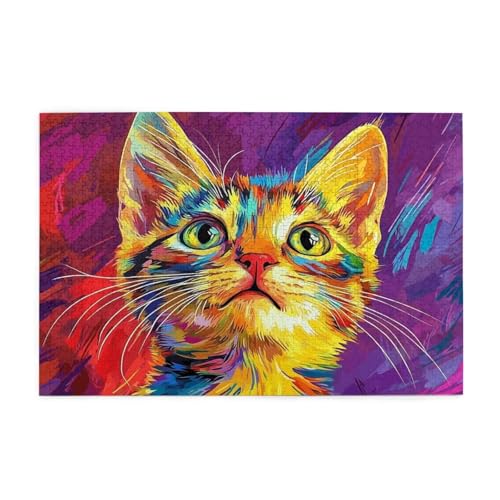 Puzzle 5000 Teile Bunt, Katze Holz XXL Puzzle Erwachsene mit Schachtel und Poster, Schwierige, Herausfordernde und Interessant Spiele für Anfänger, Geschenke für Männer/Frauen Wohndekoration 1T-898 Puzzle 5000 Teile Bunt, Katze Holz XXL Puzzle Erwachsene mit Schachtel und Poster, Schwierige, Herausfordernde und Interessant Spiele für Anfänger, Geschenke für Männer/Frauen Wohndekoration 1T-898 von Tamalsj