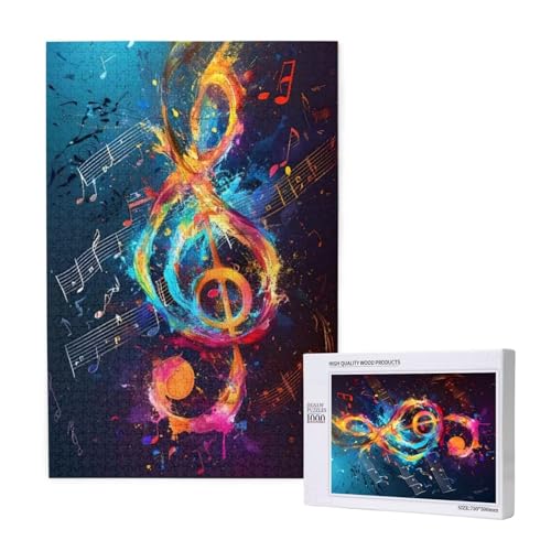 Puzzle 5000 Teile Bunt Klassische Puzzles für Erwachsene Musik Anspruchsvolles und Lustig Kreatives Unterhaltungsspiel, Holzpuzzle für Erwachsene Als Geburtstags Feiertage Geschenk fur Frauen 2T-1491 von Tamalsj