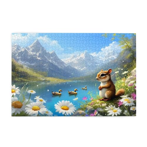 Puzzle 5000 Teile Eichhörnchen, Ente Holz XXL Puzzle Erwachsene mit Schachtel und Poster, Schwierige, Herausfordernde und Interessant Spiele für Anfänger, Frauen Wohndekoration Geschenke 1T-1819 Puzzle 5000 Teile Eichhörnchen, Ente Holz XXL Puzzle Erwachsene mit Schachtel und Poster, Schwierige, Herausfordernde und Interessant Spiele für Anfänger, Frauen Wohndekoration Geschenke 1T-1819 von Tamalsj