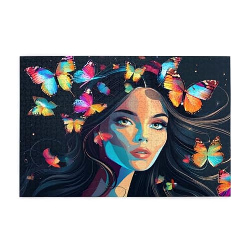 Puzzle 5000 Teile Frau, Schmetterling Holz XXL Puzzle Erwachsene mit Schachtel und Poster, Schwierige, Herausfordernde und Interessant Spiele für Anfänger, Frauen Wohndekoration Geschenke 1T-2067 Puzzle 5000 Teile Frau, Schmetterling Holz XXL Puzzle Erwachsene mit Schachtel und Poster, Schwierige, Herausfordernde und Interessant Spiele für Anfänger, Frauen Wohndekoration Geschenke 1T-2067 von Tamalsj