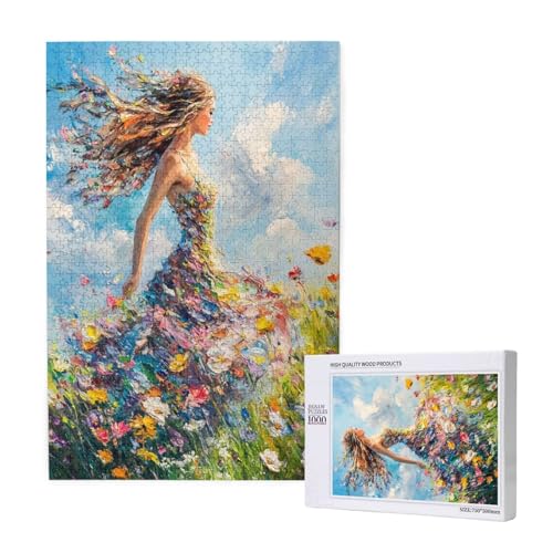 Puzzle 5000 Teile Frau Klassische Puzzles für Erwachsene Blume Anspruchsvolles und Lustig Kreatives Unterhaltungsspiel, Holzpuzzle für Erwachsene Als Geburtstags Feiertage Geschenk fur Frauen 2T-2019 von Tamalsj