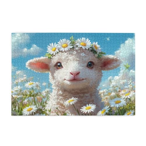 Puzzle 5000 Teile Gänseblümchen, Schaf Holz XXL Puzzle Erwachsene mit Schachtel und Poster, Schwierige, Herausfordernde und Interessant Spiele für Anfänger, Frauen Wohndekoration Geschenke 1T-1431 Puzzle 5000 Teile Gänseblümchen, Schaf Holz XXL Puzzle Erwachsene mit Schachtel und Poster, Schwierige, Herausfordernde und Interessant Spiele für Anfänger, Frauen Wohndekoration Geschenke 1T-1431 von Tamalsj