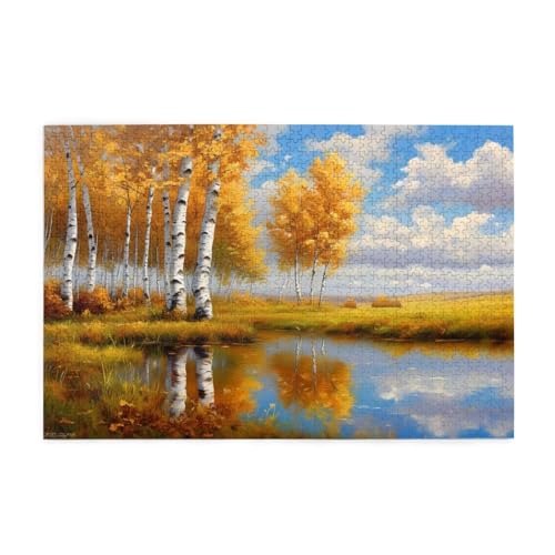 Puzzle 5000 Teile Herbst, Baum Holz XXL Puzzle Erwachsene mit Schachtel und Poster, Schwierige, Herausfordernde und Interessant Spiele für Anfänger, Geschenke für Männer/Frauen Wohndekoration 1T-1995 Puzzle 5000 Teile Herbst, Baum Holz XXL Puzzle Erwachsene mit Schachtel und Poster, Schwierige, Herausfordernde und Interessant Spiele für Anfänger, Geschenke für Männer/Frauen Wohndekoration 1T-1995 von Tamalsj