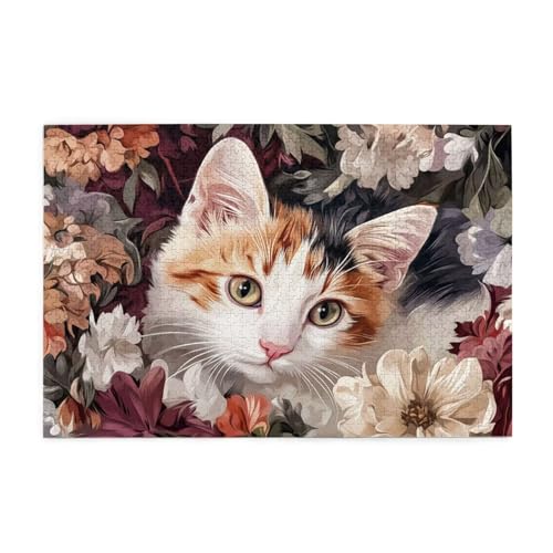 Puzzle 5000 Teile Katze, Blume Holz XXL Puzzle Erwachsene mit Schachtel und Poster, Schwierige, Herausfordernde und Interessant Spiele für Anfänger, Geschenke für Männer/Frauen Wohndekoration 1T-1419 Puzzle 5000 Teile Katze, Blume Holz XXL Puzzle Erwachsene mit Schachtel und Poster, Schwierige, Herausfordernde und Interessant Spiele für Anfänger, Geschenke für Männer/Frauen Wohndekoration 1T-1419 von Tamalsj