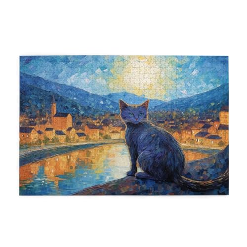 Puzzle 5000 Teile Katze, Mond Holz XXL Puzzle Erwachsene mit Schachtel und Poster, Schwierige, Herausfordernde und Interessant Spiele für Anfänger, Geschenke für Männer/Frauen Wohndekoration 1T-414 Puzzle 5000 Teile Katze, Mond Holz XXL Puzzle Erwachsene mit Schachtel und Poster, Schwierige, Herausfordernde und Interessant Spiele für Anfänger, Geschenke für Männer/Frauen Wohndekoration 1T-414 von Tamalsj