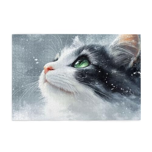 Puzzle 5000 Teile Katze, Niedlich Holz XXL Puzzle Erwachsene mit Schachtel und Poster, Schwierige, Herausfordernde und Interessant Spiele für Anfänger, Männer/Frauen Wohndekoration Geschenke 1T-1315 von Tamalsj