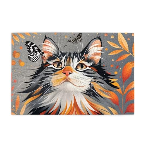 Puzzle 5000 Teile Katze, Schmetterling Holz XXL Puzzle Erwachsene mit Schachtel und Poster, Schwierige, Herausfordernde und Interessant Spiele für Anfänger, Frauen Wohndekoration Geschenke 1T-1114 Puzzle 5000 Teile Katze, Schmetterling Holz XXL Puzzle Erwachsene mit Schachtel und Poster, Schwierige, Herausfordernde und Interessant Spiele für Anfänger, Frauen Wohndekoration Geschenke 1T-1114 von Tamalsj
