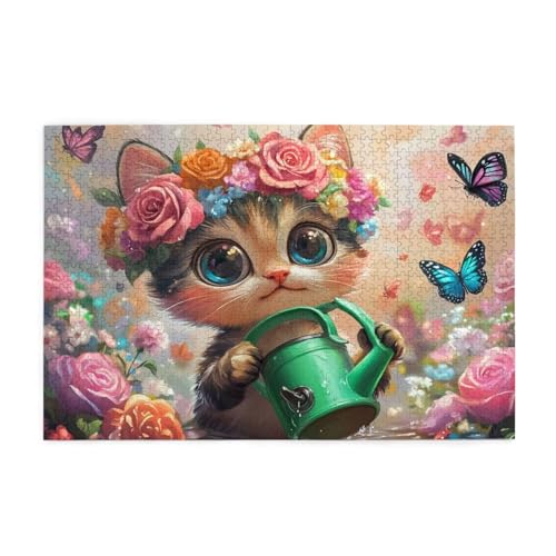 Puzzle 5000 Teile Katze, Schmetterling Holz XXL Puzzle Erwachsene mit Schachtel und Poster, Schwierige, Herausfordernde und Interessant Spiele für Anfänger, Frauen Wohndekoration Geschenke 1T-1657 Puzzle 5000 Teile Katze, Schmetterling Holz XXL Puzzle Erwachsene mit Schachtel und Poster, Schwierige, Herausfordernde und Interessant Spiele für Anfänger, Frauen Wohndekoration Geschenke 1T-1657 von Tamalsj