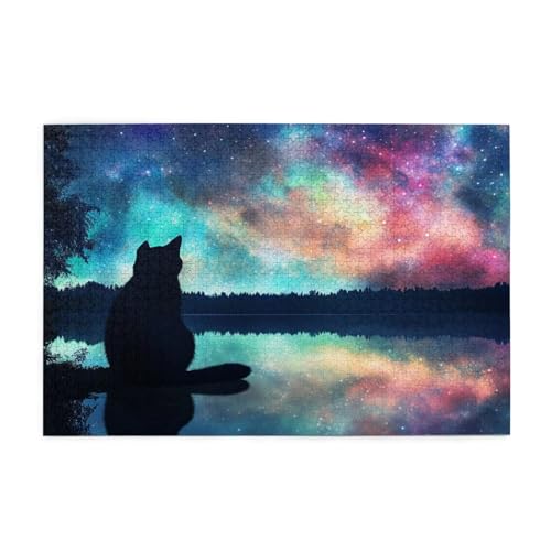 Puzzle 5000 Teile Katze, Sternenhimmel Holz XXL Puzzle Erwachsene mit Schachtel und Poster, Schwierige, Herausfordernde und Interessant Spiele für Anfänger, Frauen Wohndekoration Geschenke 1T-993 Puzzle 5000 Teile Katze, Sternenhimmel Holz XXL Puzzle Erwachsene mit Schachtel und Poster, Schwierige, Herausfordernde und Interessant Spiele für Anfänger, Frauen Wohndekoration Geschenke 1T-993 von Tamalsj