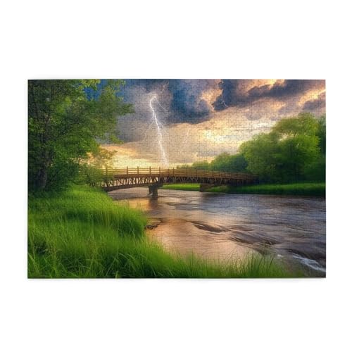 Puzzle 5000 Teile Landschaft, Brücke Holz XXL Puzzle Erwachsene mit Schachtel und Poster, Schwierige, Herausfordernde und Interessant Spiele für Anfänger, Frauen Wohndekoration Geschenke 1T-1074 Puzzle 5000 Teile Landschaft, Brücke Holz XXL Puzzle Erwachsene mit Schachtel und Poster, Schwierige, Herausfordernde und Interessant Spiele für Anfänger, Frauen Wohndekoration Geschenke 1T-1074 von Tamalsj