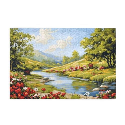 Puzzle 5000 Teile Landschaft, Frühling Holz XXL Puzzle Erwachsene mit Schachtel und Poster, Schwierige, Herausfordernde und Interessant Spiele für Anfänger, Frauen Wohndekoration Geschenke 1T-912 Puzzle 5000 Teile Landschaft, Frühling Holz XXL Puzzle Erwachsene mit Schachtel und Poster, Schwierige, Herausfordernde und Interessant Spiele für Anfänger, Frauen Wohndekoration Geschenke 1T-912 von Tamalsj