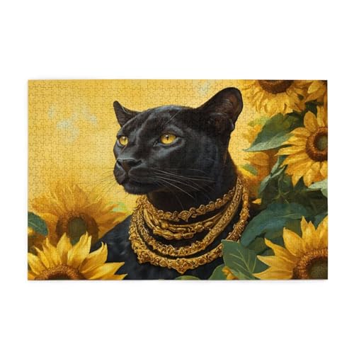 Puzzle 5000 Teile Leopard, Sonnenblume Holz XXL Puzzle Erwachsene mit Schachtel und Poster, Schwierige, Herausfordernde und Interessant Spiele für Anfänger, Frauen Wohndekoration Geschenke 1T-554 Puzzle 5000 Teile Leopard, Sonnenblume Holz XXL Puzzle Erwachsene mit Schachtel und Poster, Schwierige, Herausfordernde und Interessant Spiele für Anfänger, Frauen Wohndekoration Geschenke 1T-554 von Tamalsj