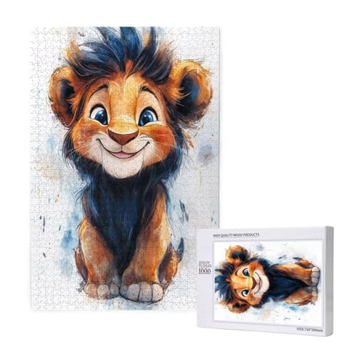 Puzzle 5000 Teile Löwe Klassische Puzzles für Erwachsene Niedlich Anspruchsvolles und Lustig Kreatives Unterhaltungsspiel, Holzpuzzle für Erwachsene Als Feiertage Geschenk fur Frauen 2T-1954 von Tamalsj