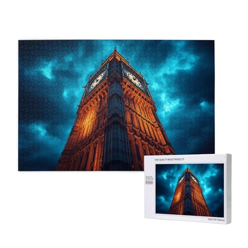 Puzzle 5000 Teile London Klassische Puzzles für Erwachsene Big Ben Anspruchsvolles und Lustig Kreatives Unterhaltungsspiel, Holzpuzzle für Erwachsene Als Feiertage Geschenk fur Frauen 2T-692 von Tamalsj